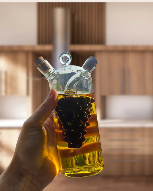 Glass olive oil and balsamic vinegar bottle The Antler Candle Company