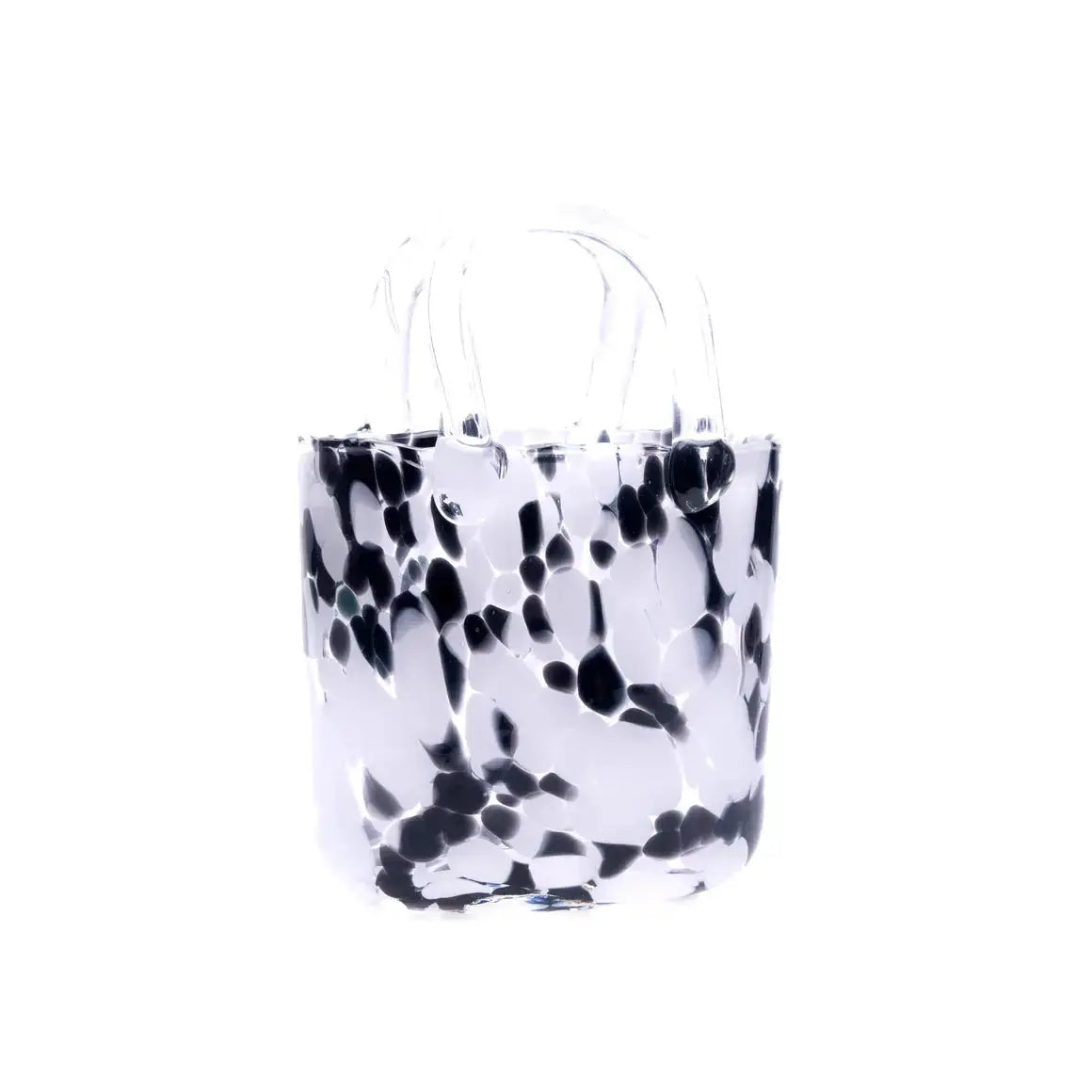 Dalmatian Print Handbag Glass Vase The Antler Candle Company