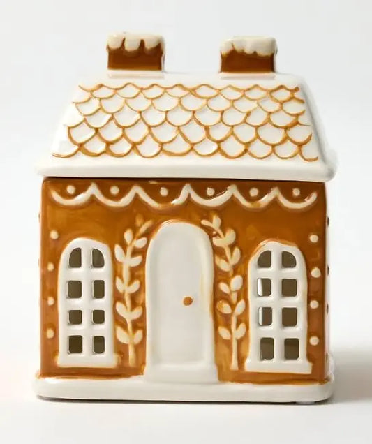 Gingerbread House wax melt Burner The Antler Candle Company
