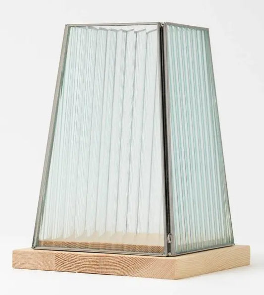 Glass Lantern candle holder Silver The Antler Candle Company