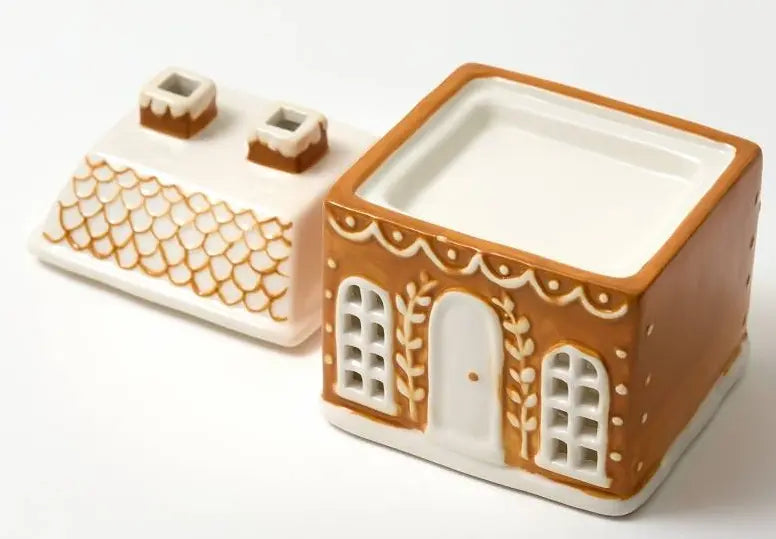 Gingerbread House wax melt Burner The Antler Candle Company