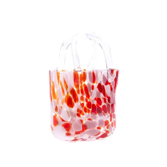 Blush Cherry Handbag Glass Vase The Antler Candle Company