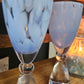 Blue Ocean Lamp Candle & Champagne Flutes Garden Gift Set