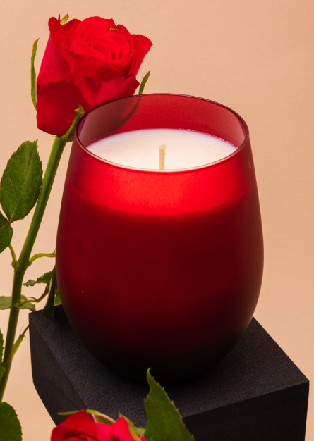 Burgundy Red soy wax Candle