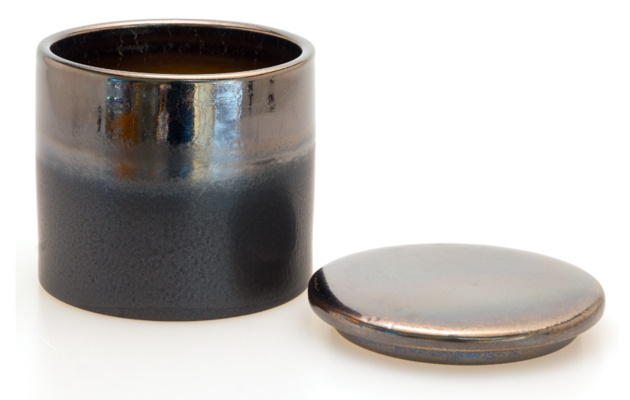 Ceramic Bronze & Black woodwick candle