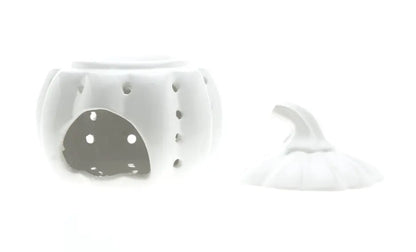 Small White Pumpkin wax melt burner The Antler Candle Company