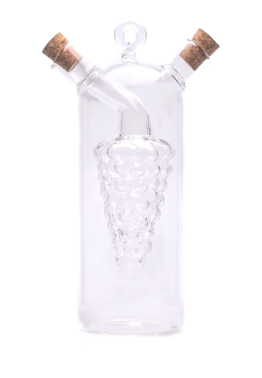 Glass olive oil and balsamic vinegar bottle