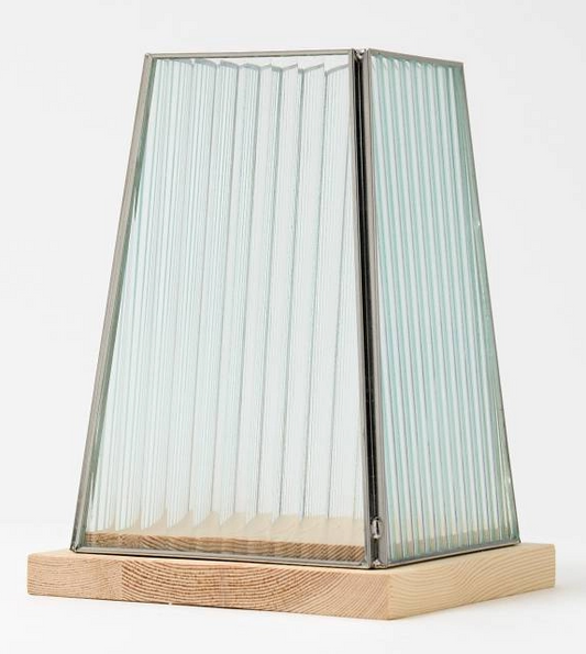 Glass Lantern candle holder Silver