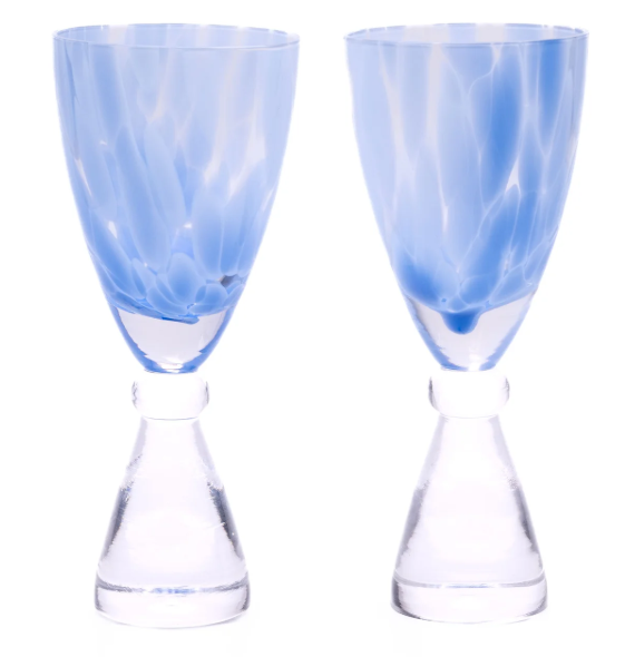 Blue Ocean Lamp Candle & Champagne Flutes Garden Gift Set