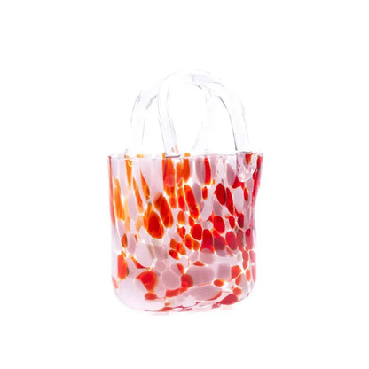 Blush Cherry Handbag Glass Vase The Antler Candle Company