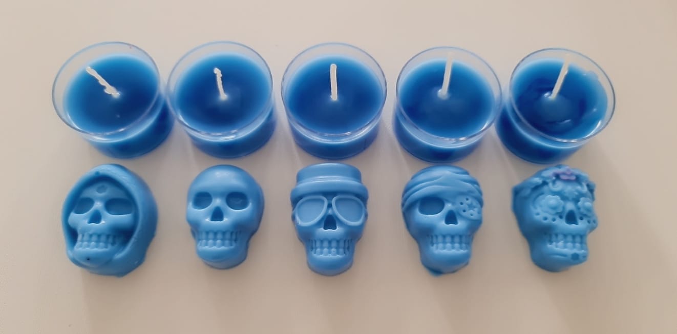 Custom Wax Melts - Skulls (tealight set 20pcs)